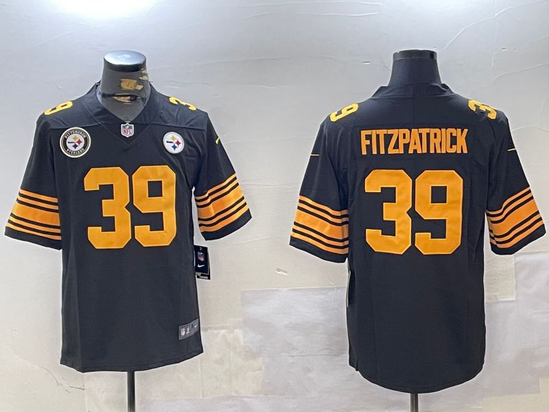 Men Pittsburgh Steelers #39 Fitzpatrick Black 2024 Nike Limited NFL Jersey style 3